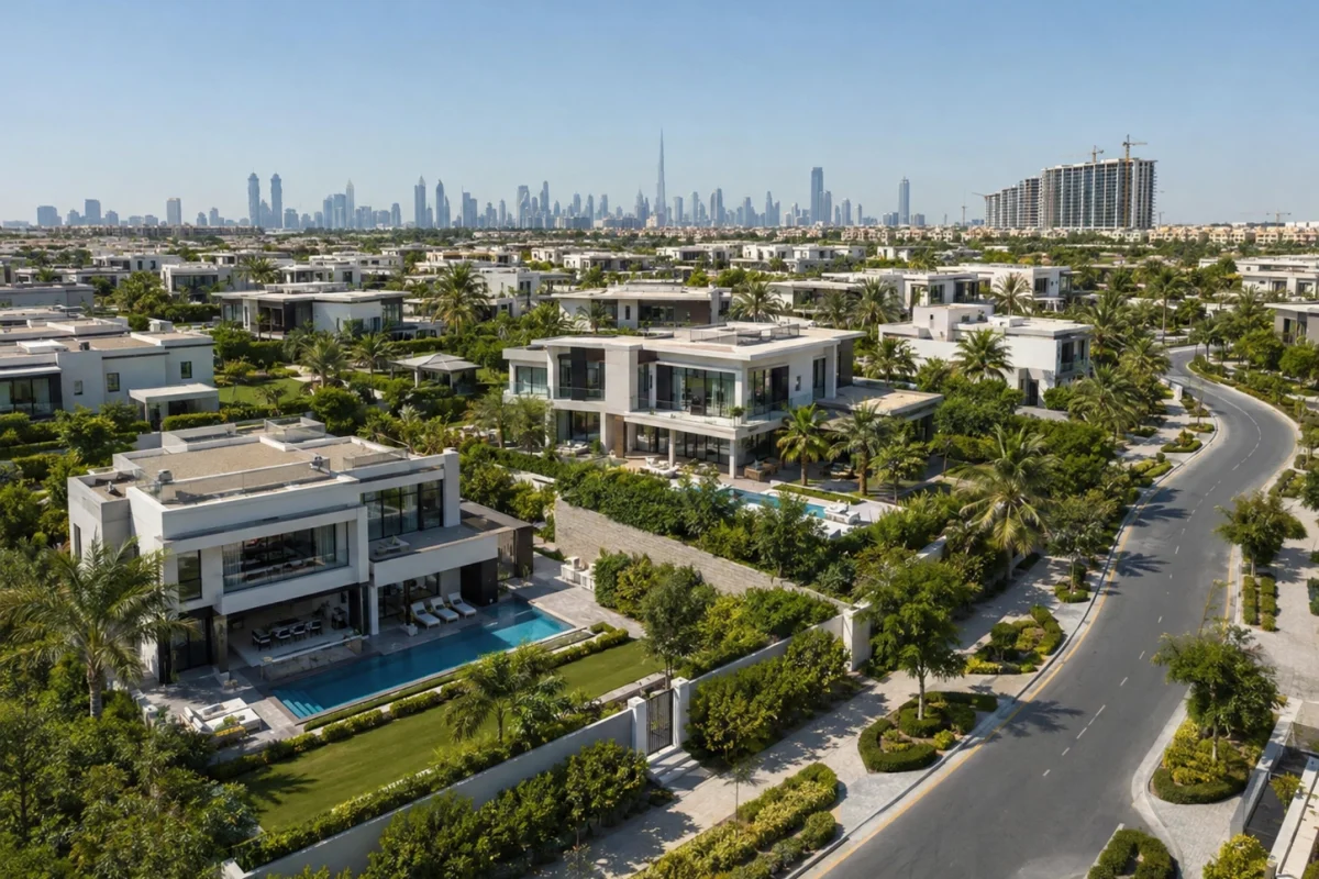 Premium Dubai master community with completed villas and developing phases